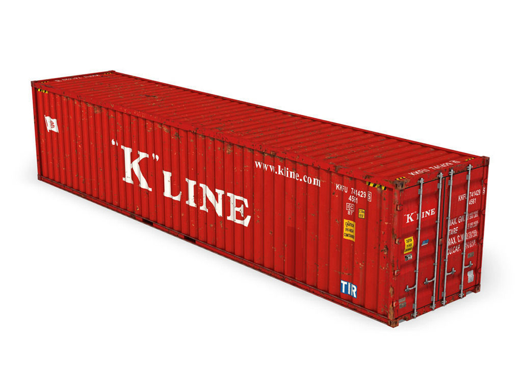 40ft Shipping Container - K Line 3D model_1