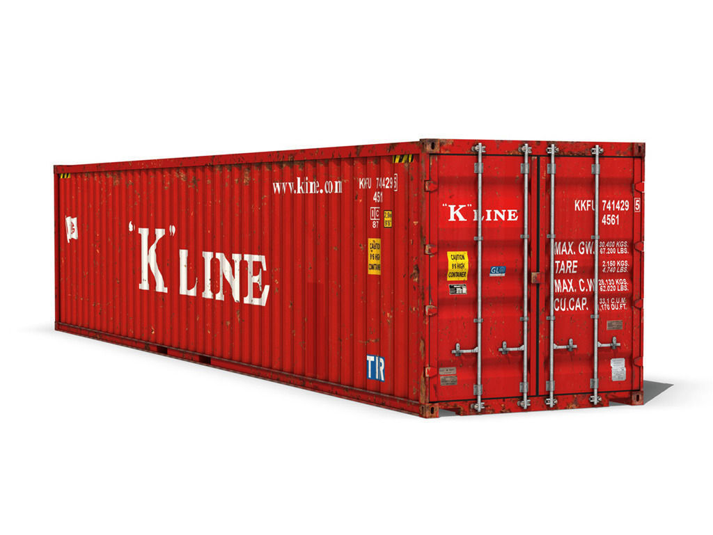40ft Shipping Container - K Line 3D model_2