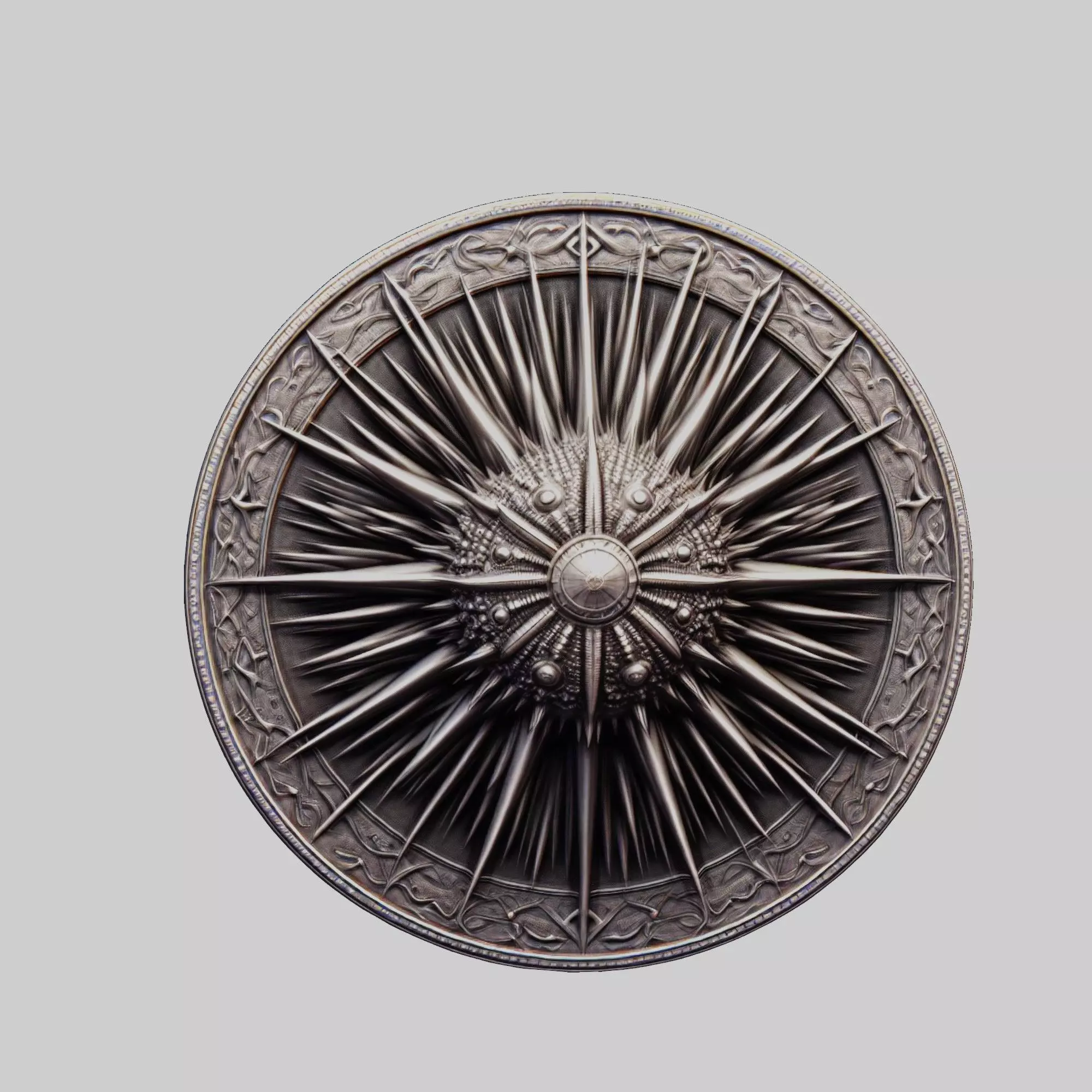 Sea urchin Animal Head Sea urchin Animal Medallion 3D print model