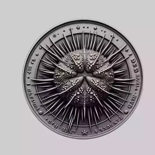 Sea urchin Animal Head Sea urchin Animal Medallion