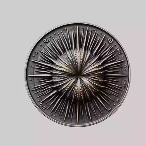 Sea urchin Animal Head Sea urchin Animal Medallion