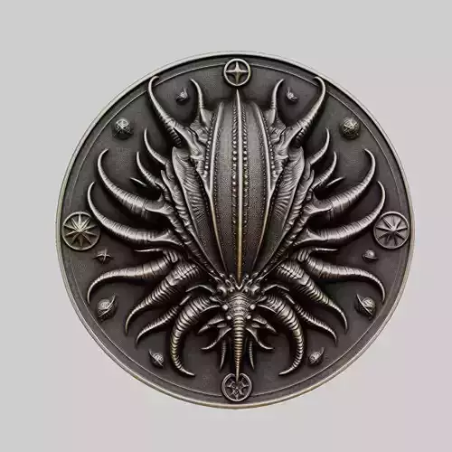Sea cucumber Animal Head Sea cucumber Animal Medallion 3D print model