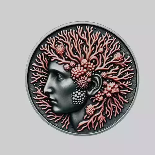 Coral Animal Head Coral Animal Medallion