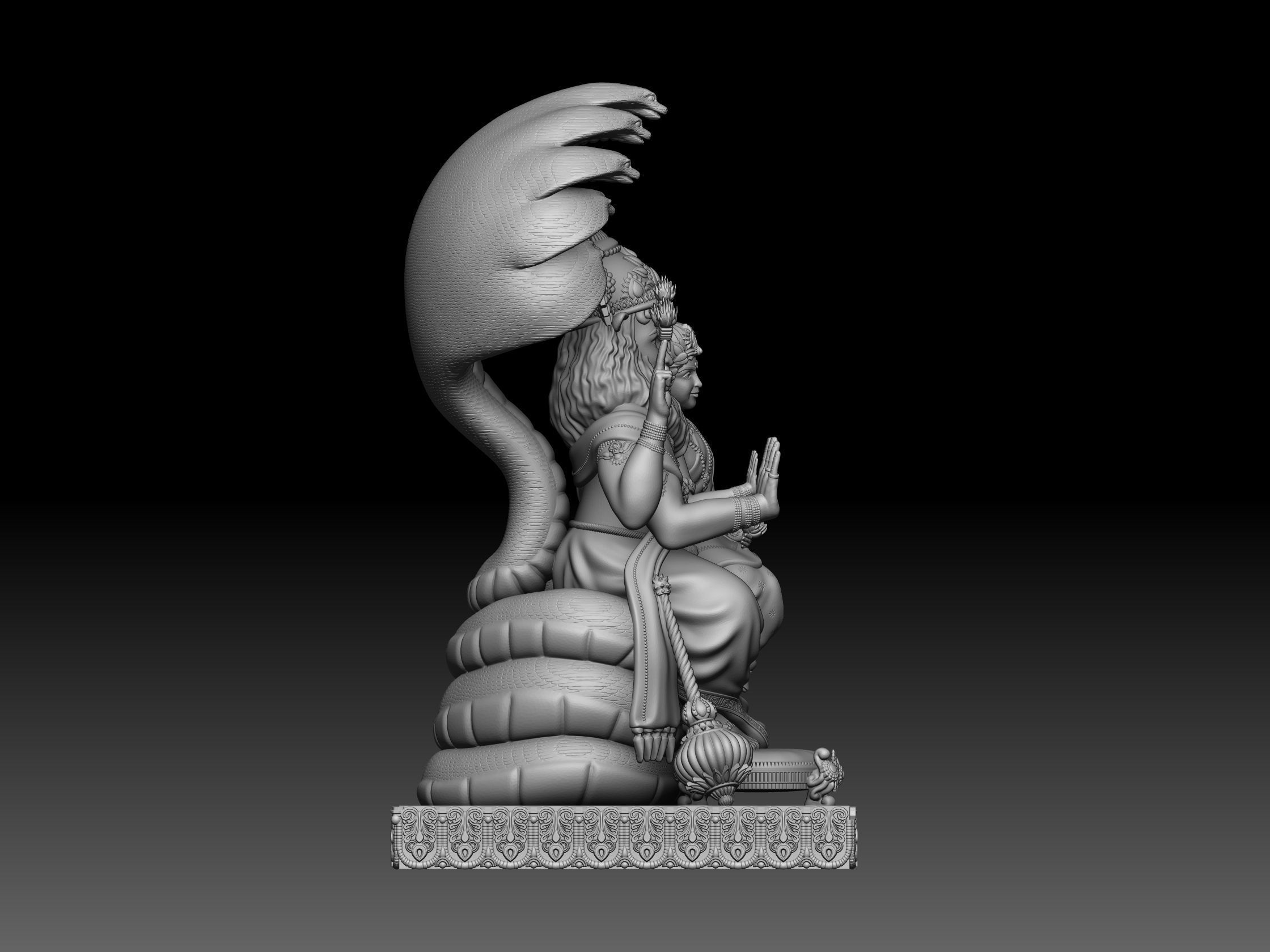 narasimha hindu god idol for 3d print 3D print model_3