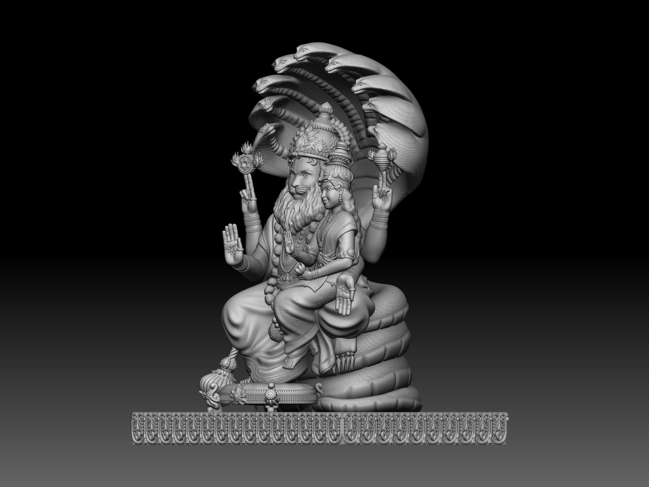 narasimha hindu god idol for 3d print 3D print model_2