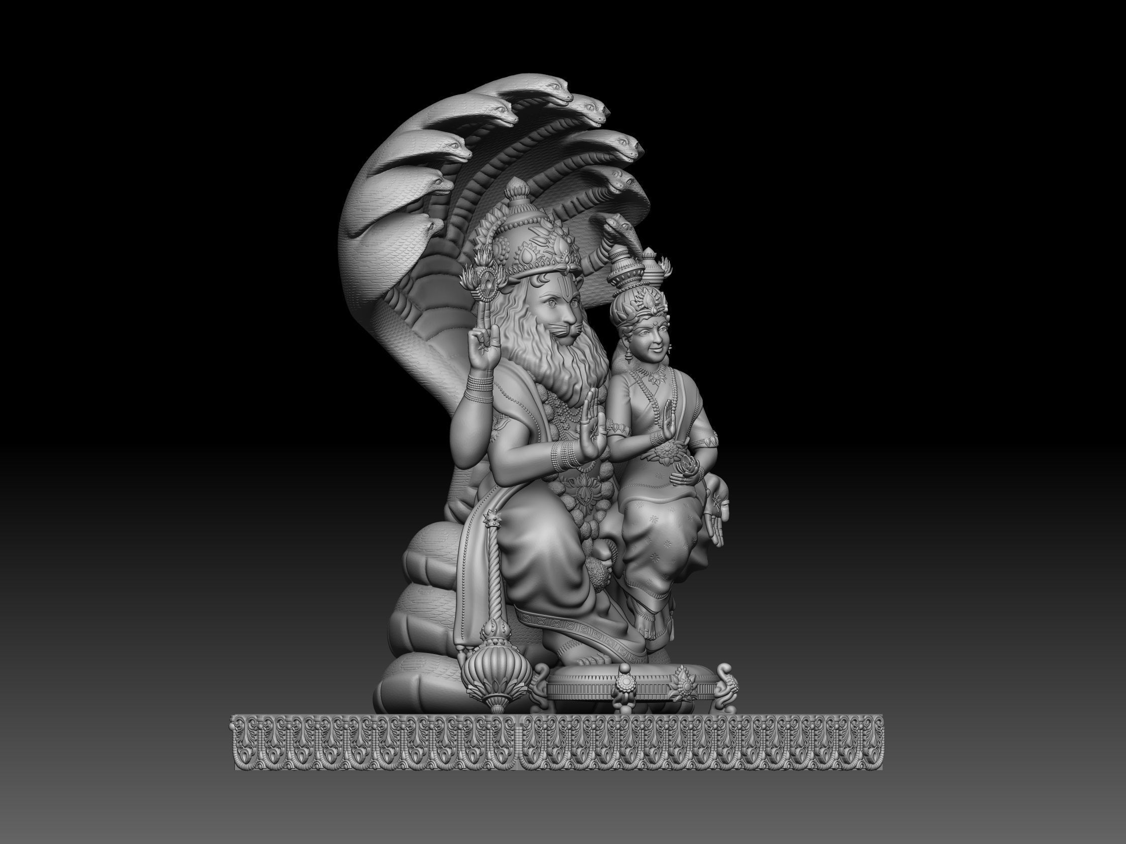 narasimha hindu god idol for 3d print 3D print model_1
