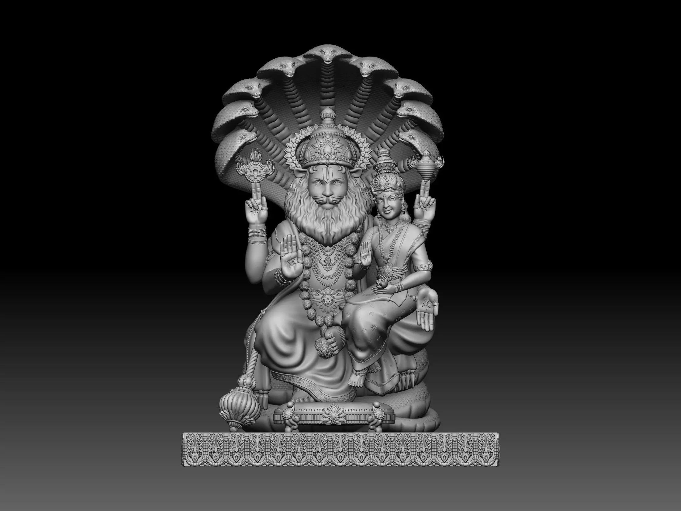 narasimha hindu god idol for 3d print 3D print model_0