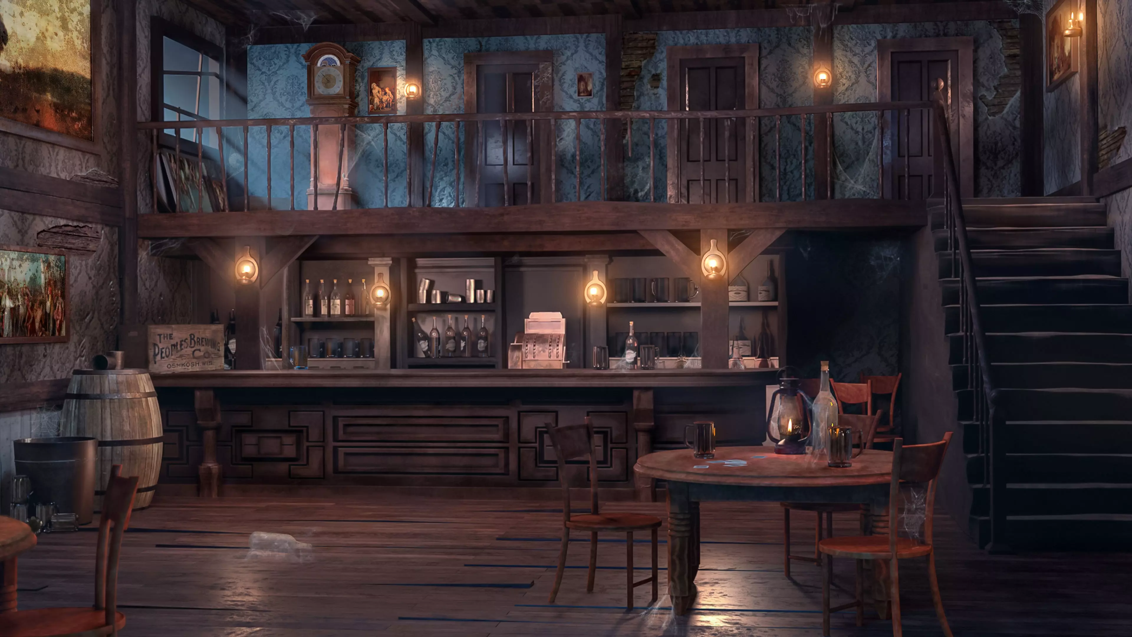 Old Vintage beer bar 3D model_0