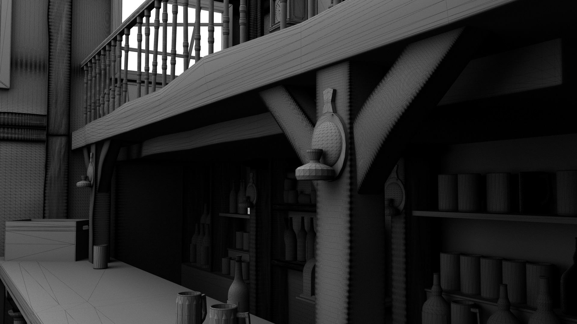 Old Vintage beer bar 3D model_10