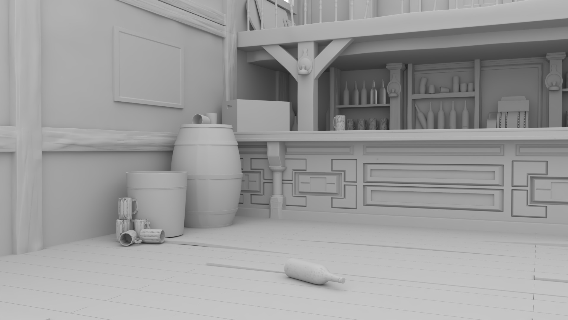 Old Vintage beer bar 3D model_7