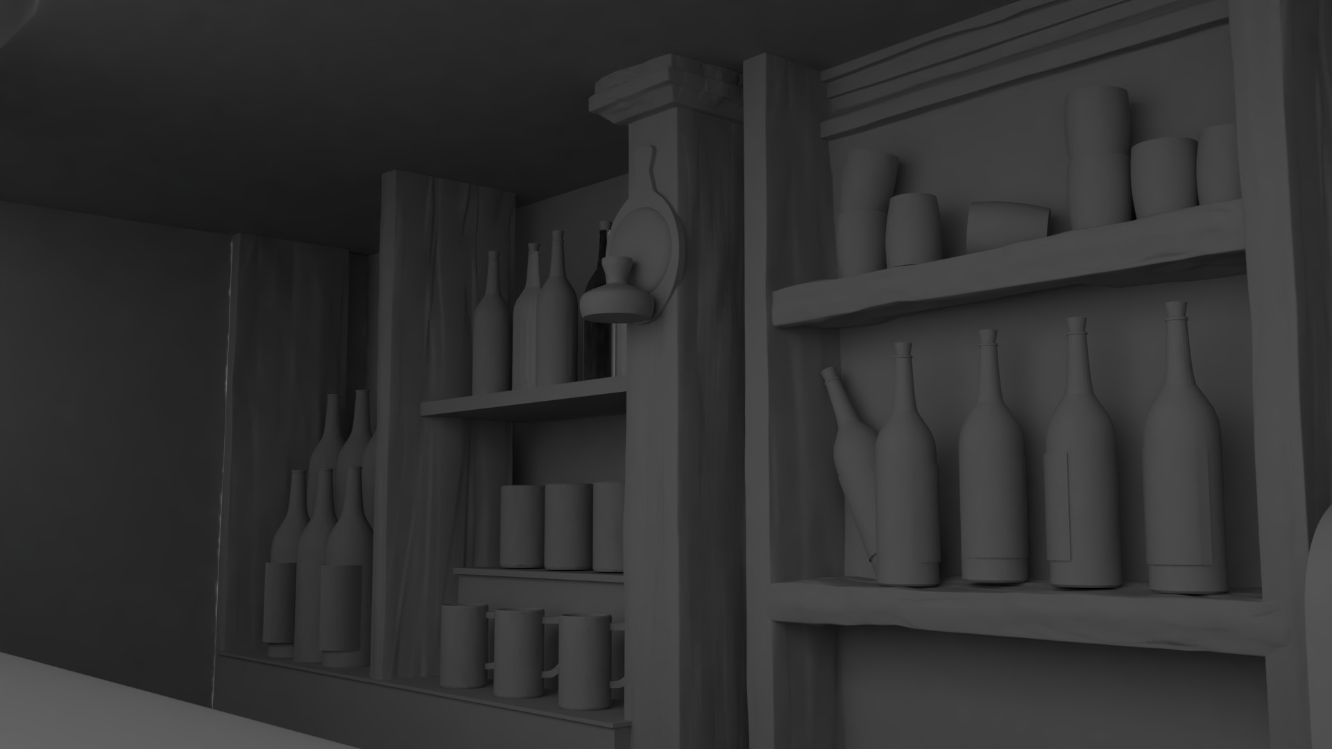 Old Vintage beer bar 3D model_3