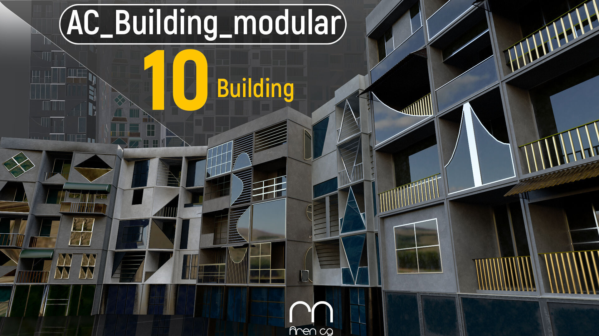 ac building modular Ue unity 3D model_2