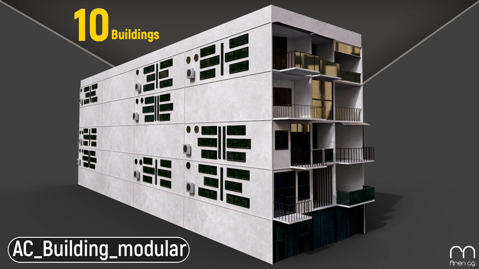 ac building modular Ue unity 3D model_1