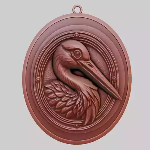 Stork Animal Pendant Stork Animal Necklace
