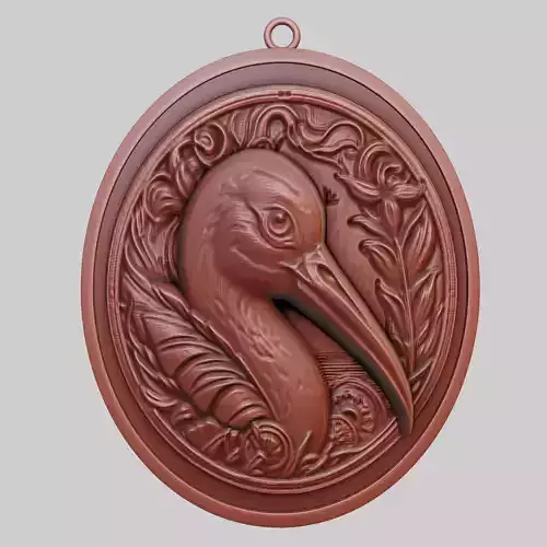 Ibis Animal Pendant Ibis Animal Necklace