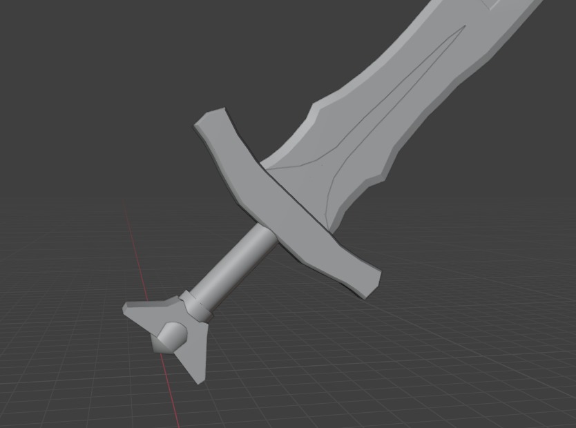 Fantastic Sword Low-poly 3D model_4