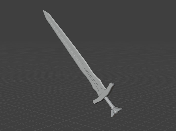 Fantastic Sword Low-poly 3D model_6