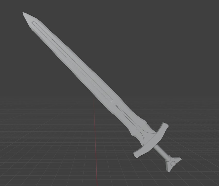 Fantastic Sword Low-poly 3D model_3