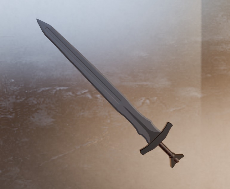 Fantastic Sword Low-poly 3D model_2