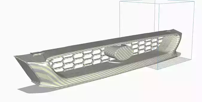Subaru Impreza 22B Front Grill  Scale 1 1 ready to print 3D print model