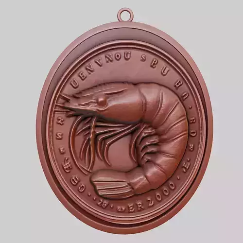 Shrimp Animal Pendant Shrimp Animal Necklace