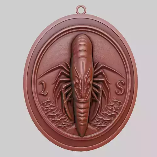 Shrimp Animal Pendant Shrimp Animal Necklace