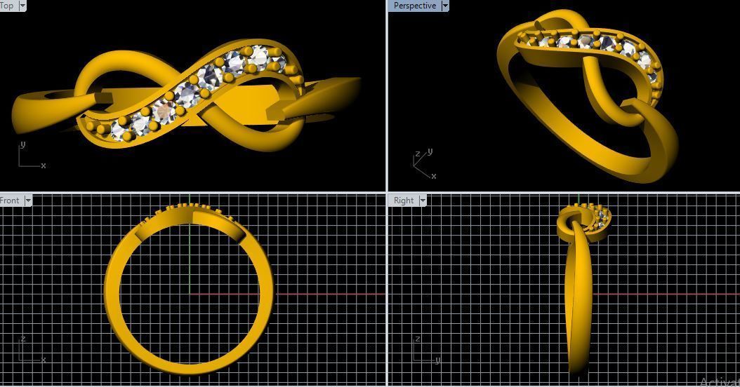 Infinity Ring 3dm file 3D print model_2
