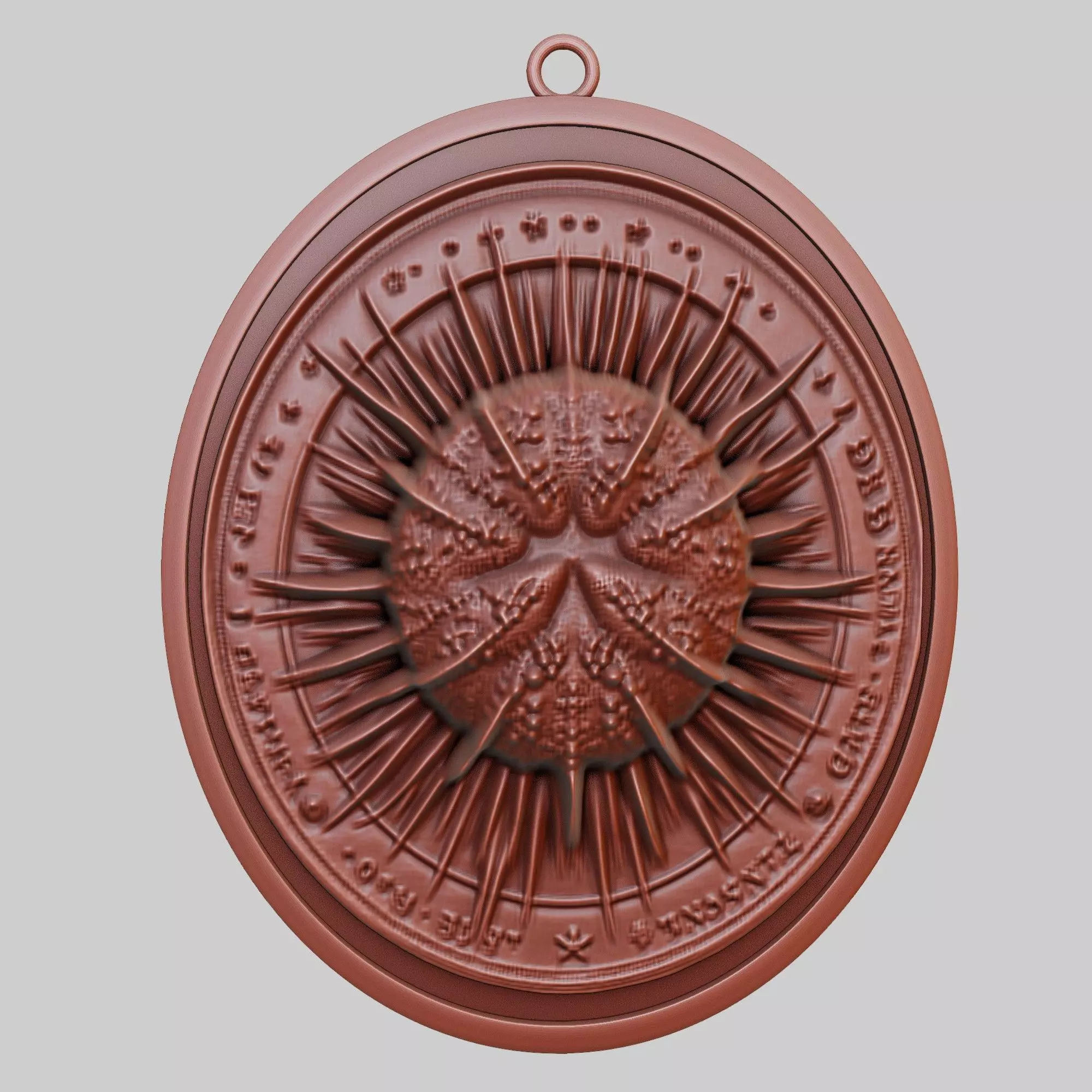 Sea urchin Animal Pendant Sea urchin Animal Necklace 3D print model