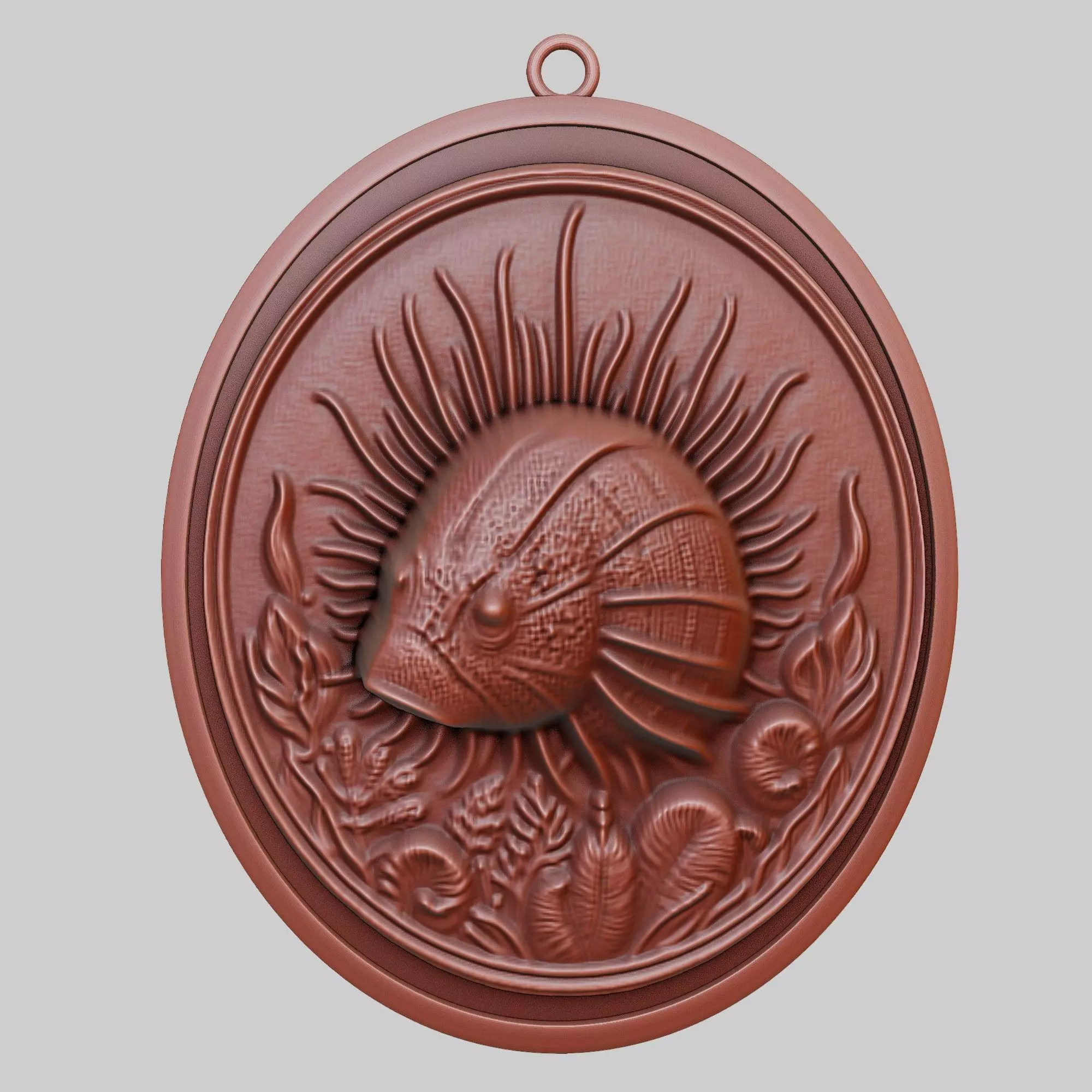 Sea cucumber Animal Pendant Sea cucumber Animal Necklace 3D print model