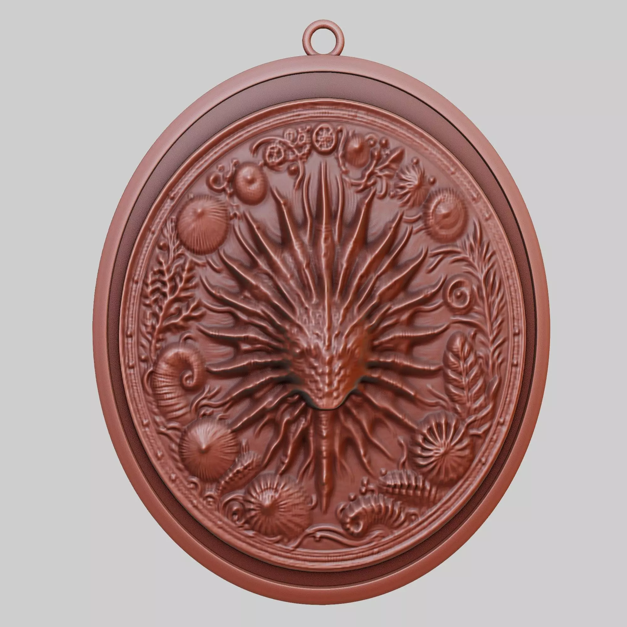Sea cucumber Animal Pendant Sea cucumber Animal Necklace 3D print model