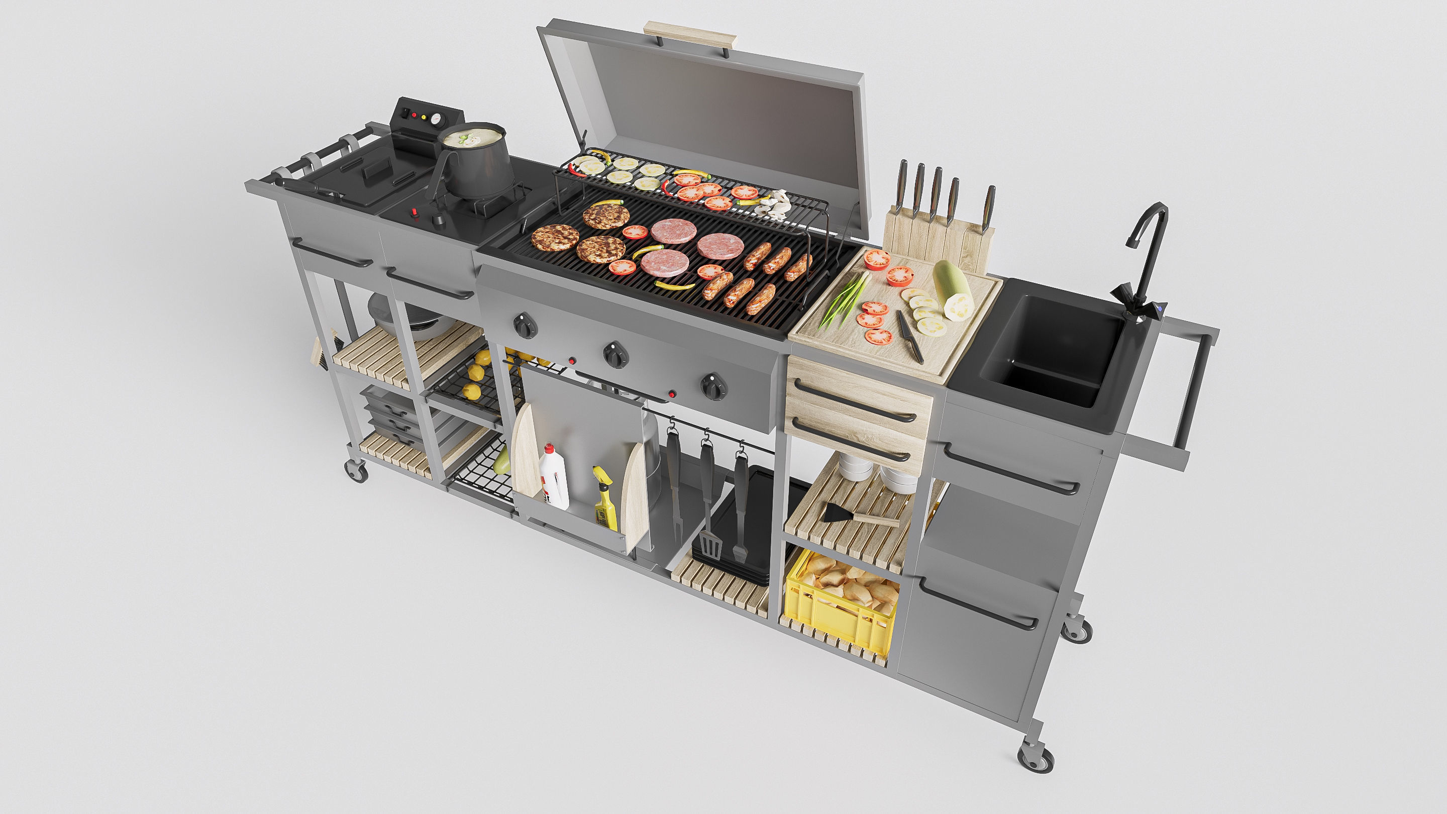 Barbecue grill 1 3D model_8
