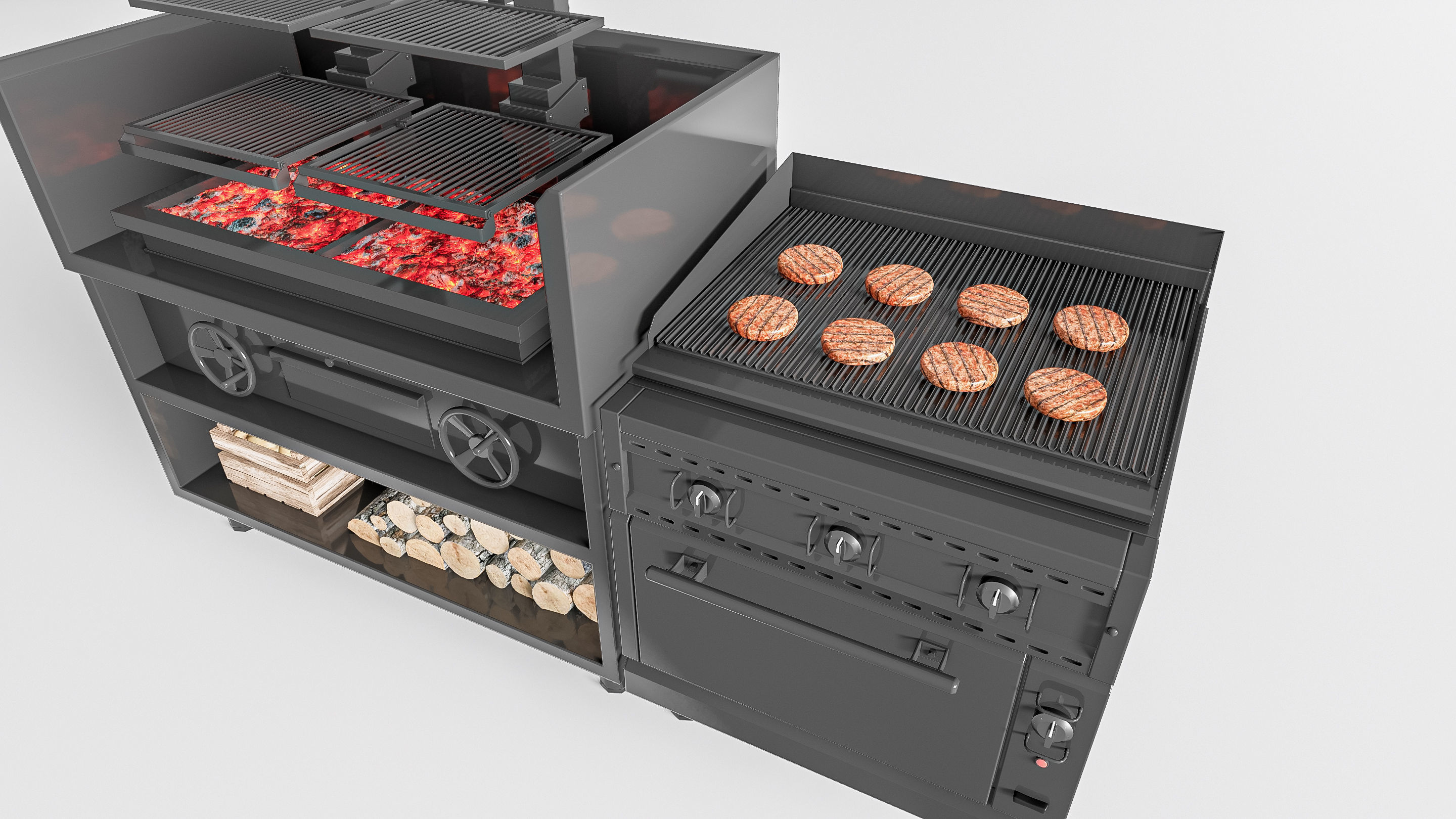 Barbecue grill 1 3D model_2