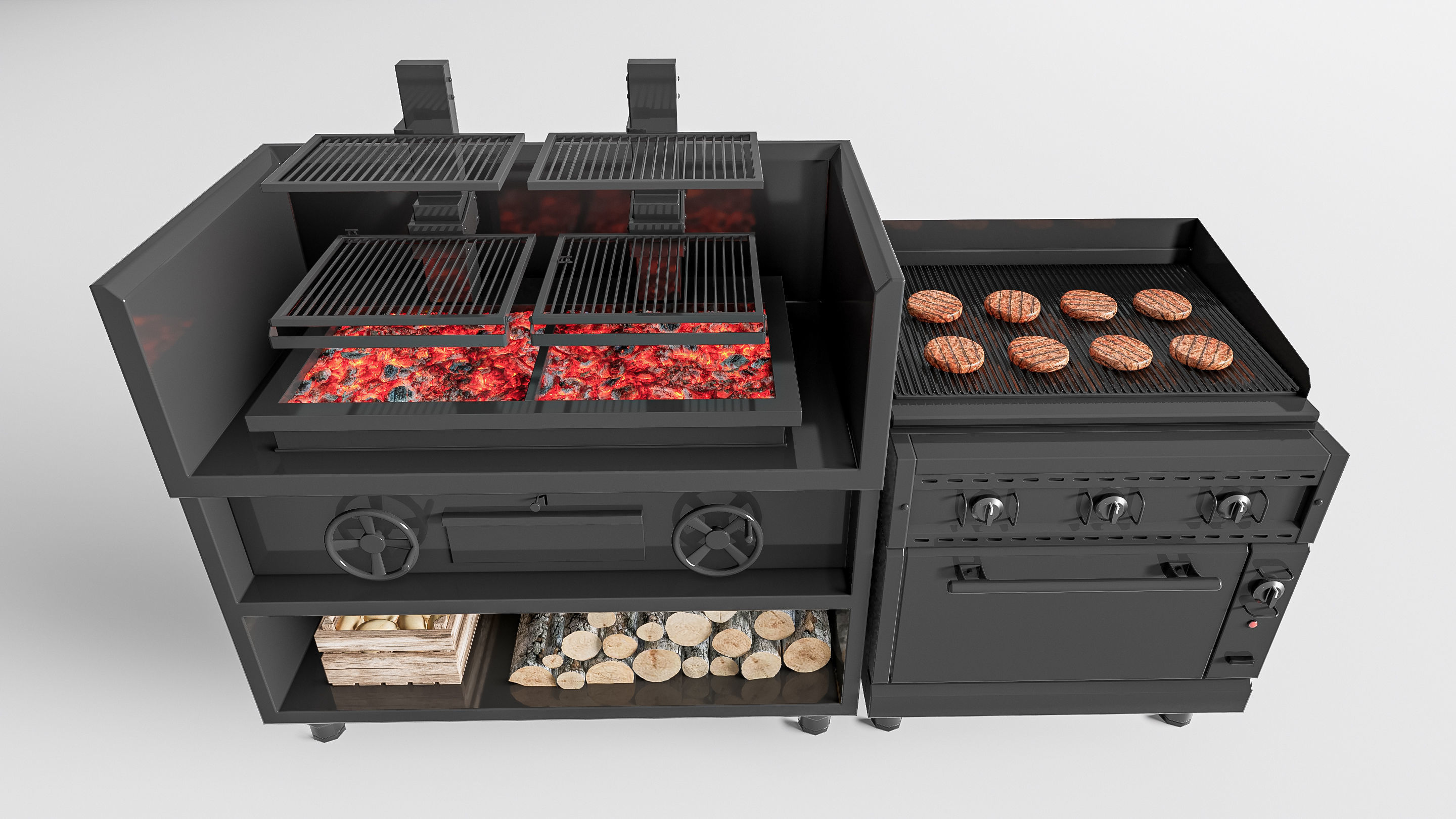 Barbecue grill 1 3D model_1