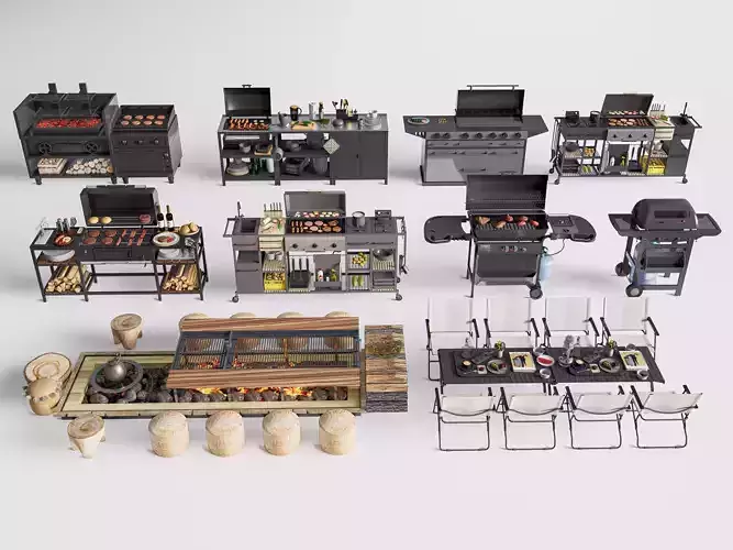 Barbecue grill 1 3D model