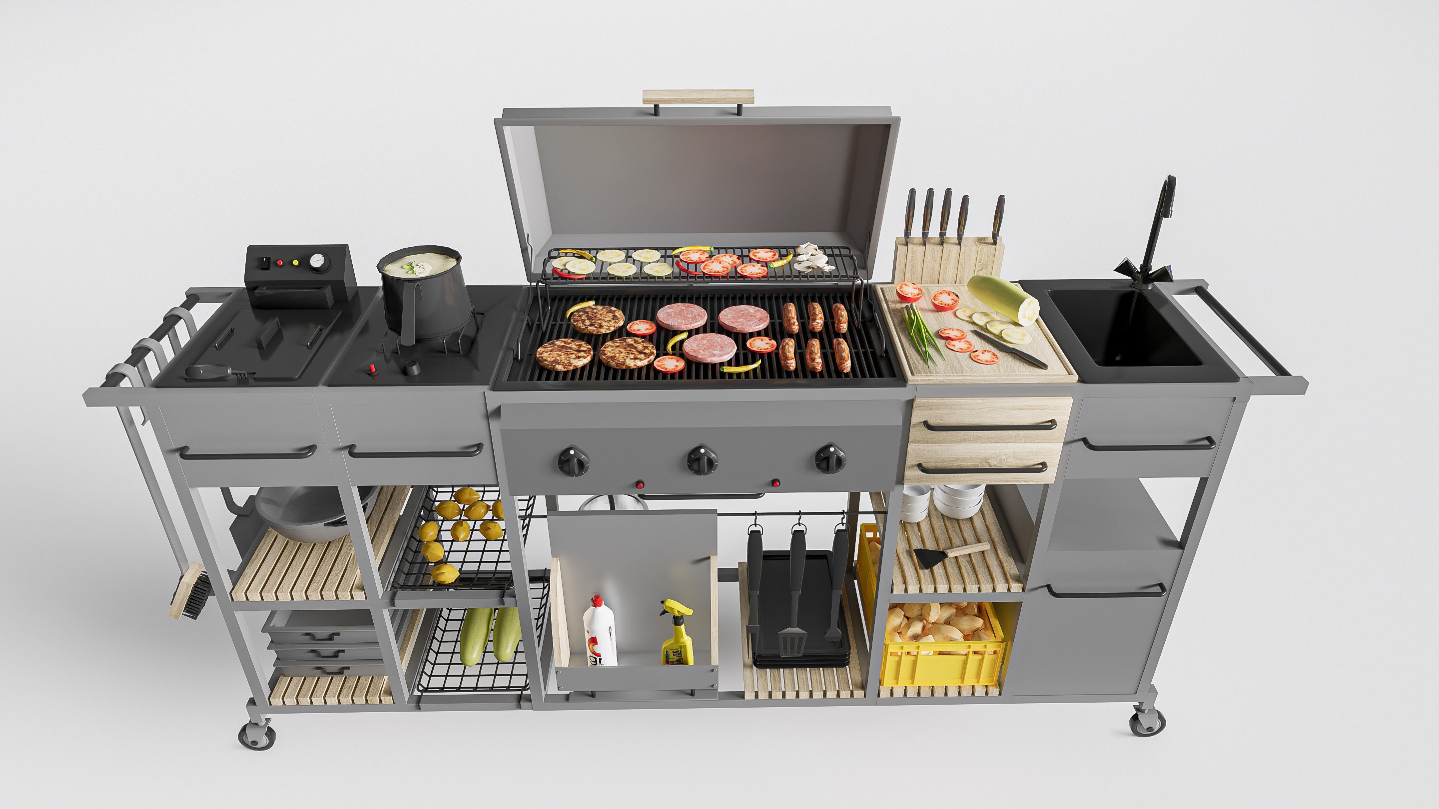 Barbecue grill 1 3D model_7