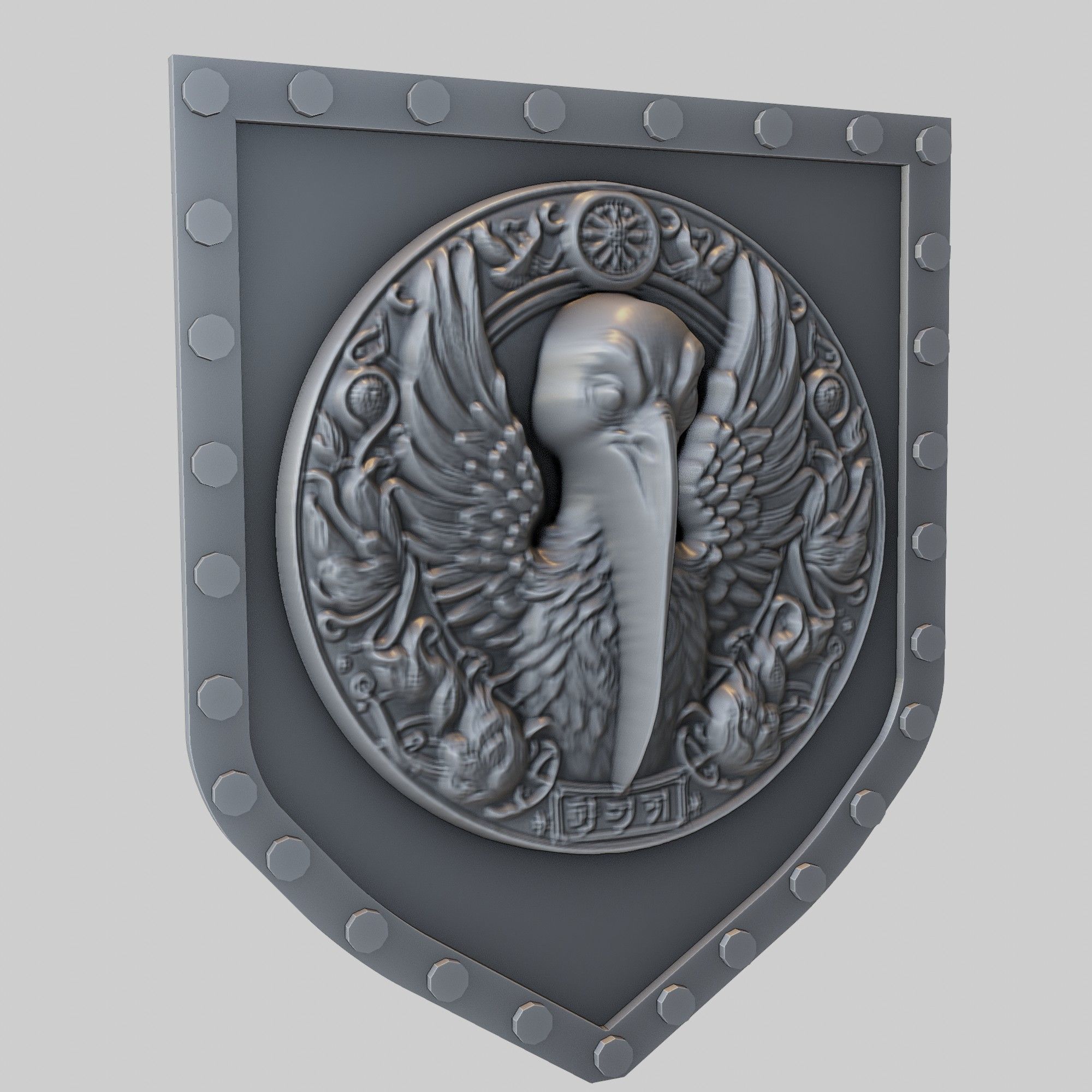 Ibis Animal Wall Art Ibis Animal Medallion 3D print model_1