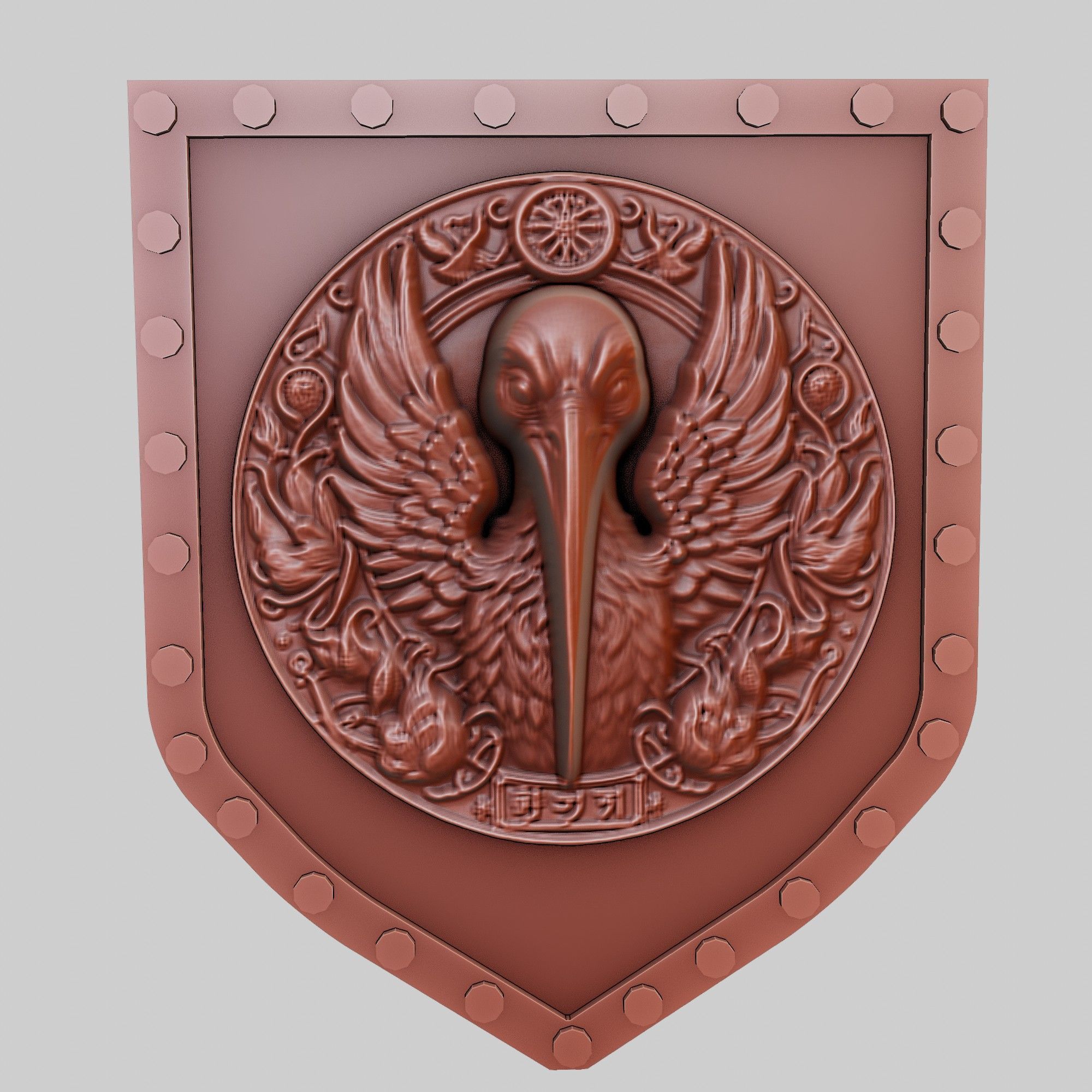 Ibis Animal Wall Art Ibis Animal Medallion 3D print model_2