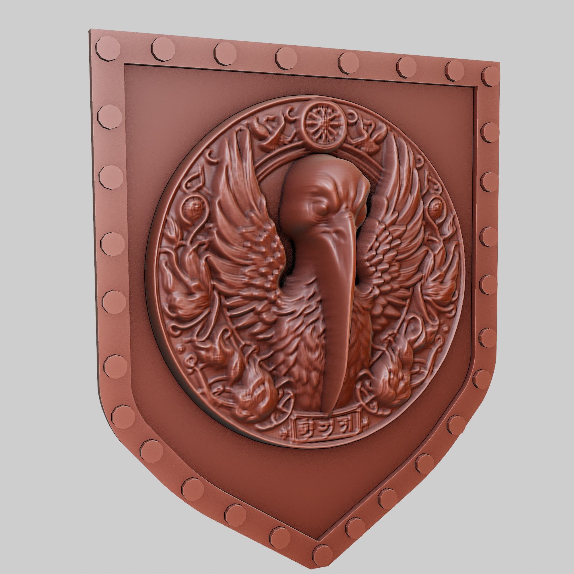 Ibis Animal Wall Art Ibis Animal Medallion 3D print model_3