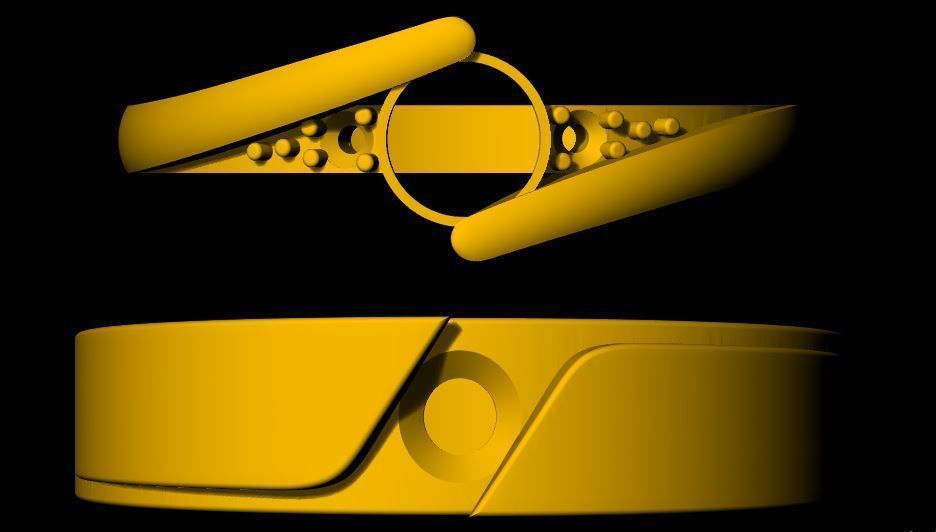 Solitaire and Cluster Ring 3dm file 3D print model_4