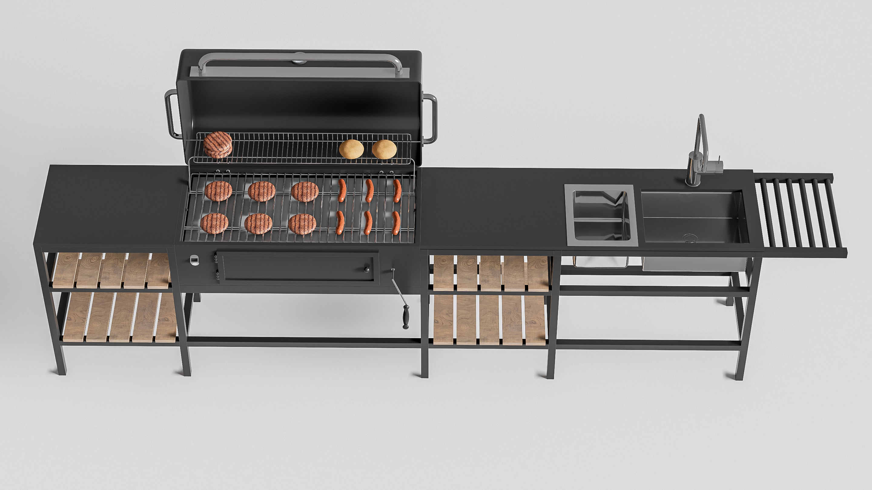 Barbecue grill 2 3D model_7