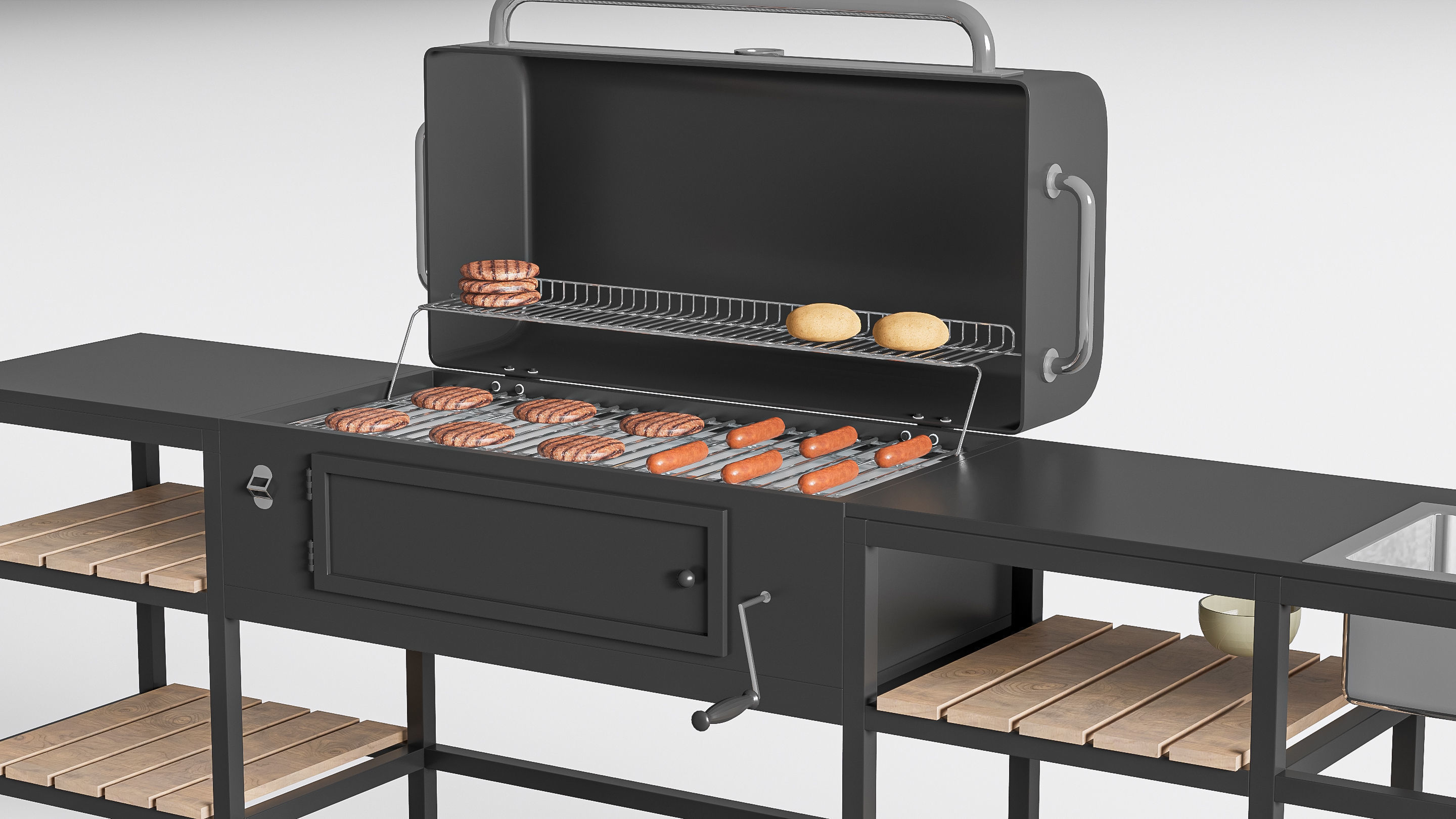 Barbecue grill 2 3D model_15
