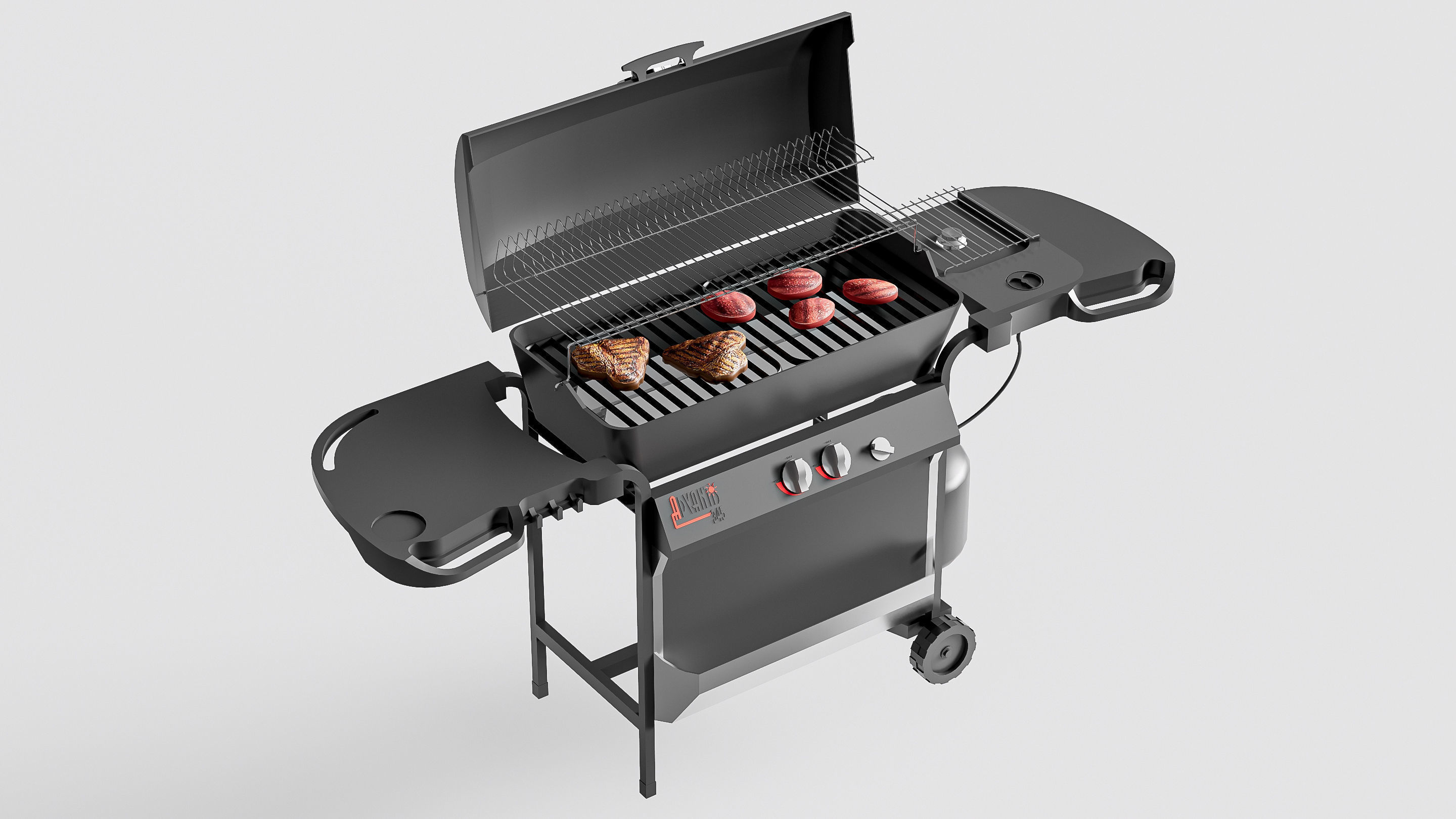 Barbecue grill 2 3D model_4