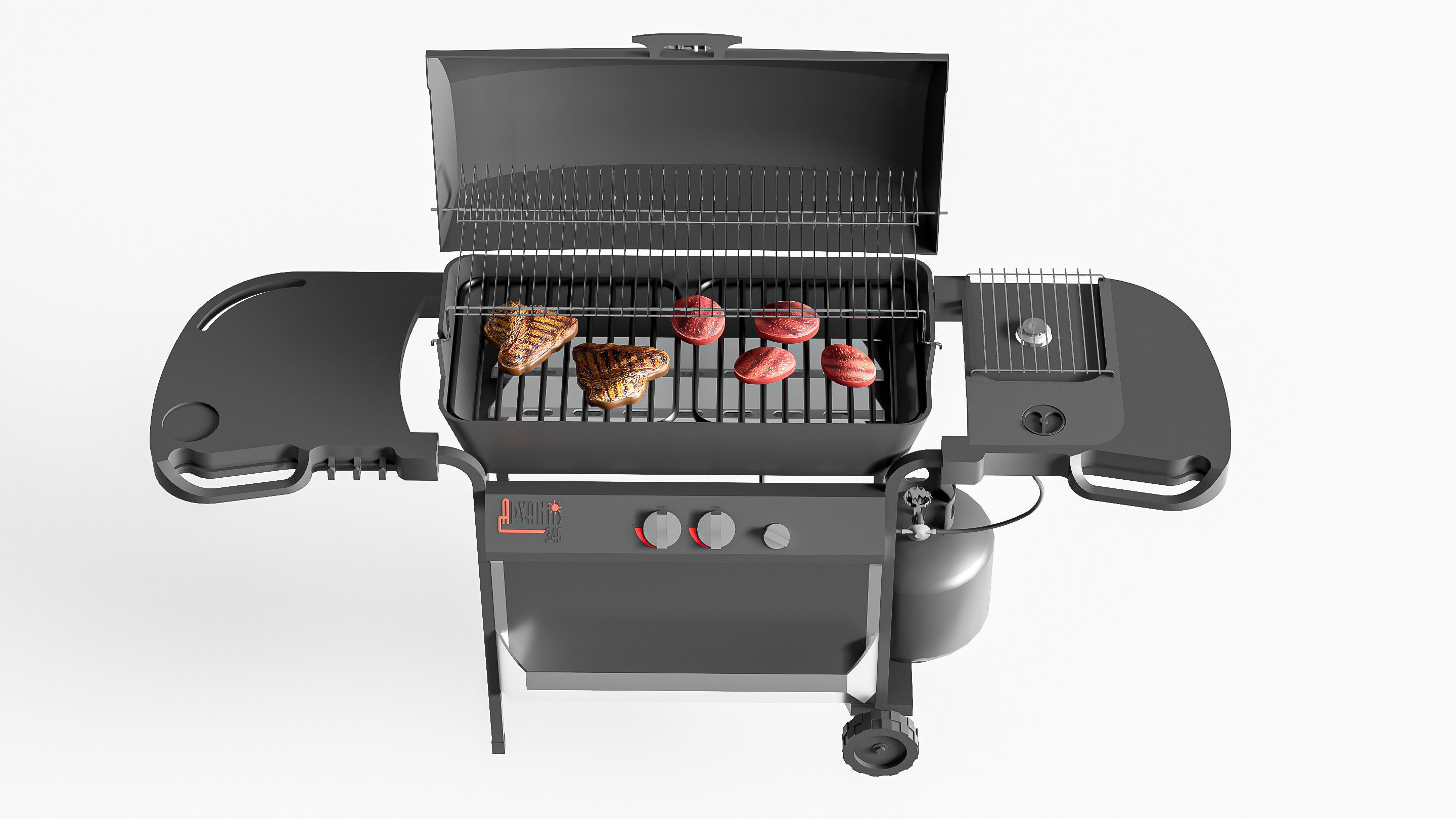 Barbecue grill 2 3D model_3