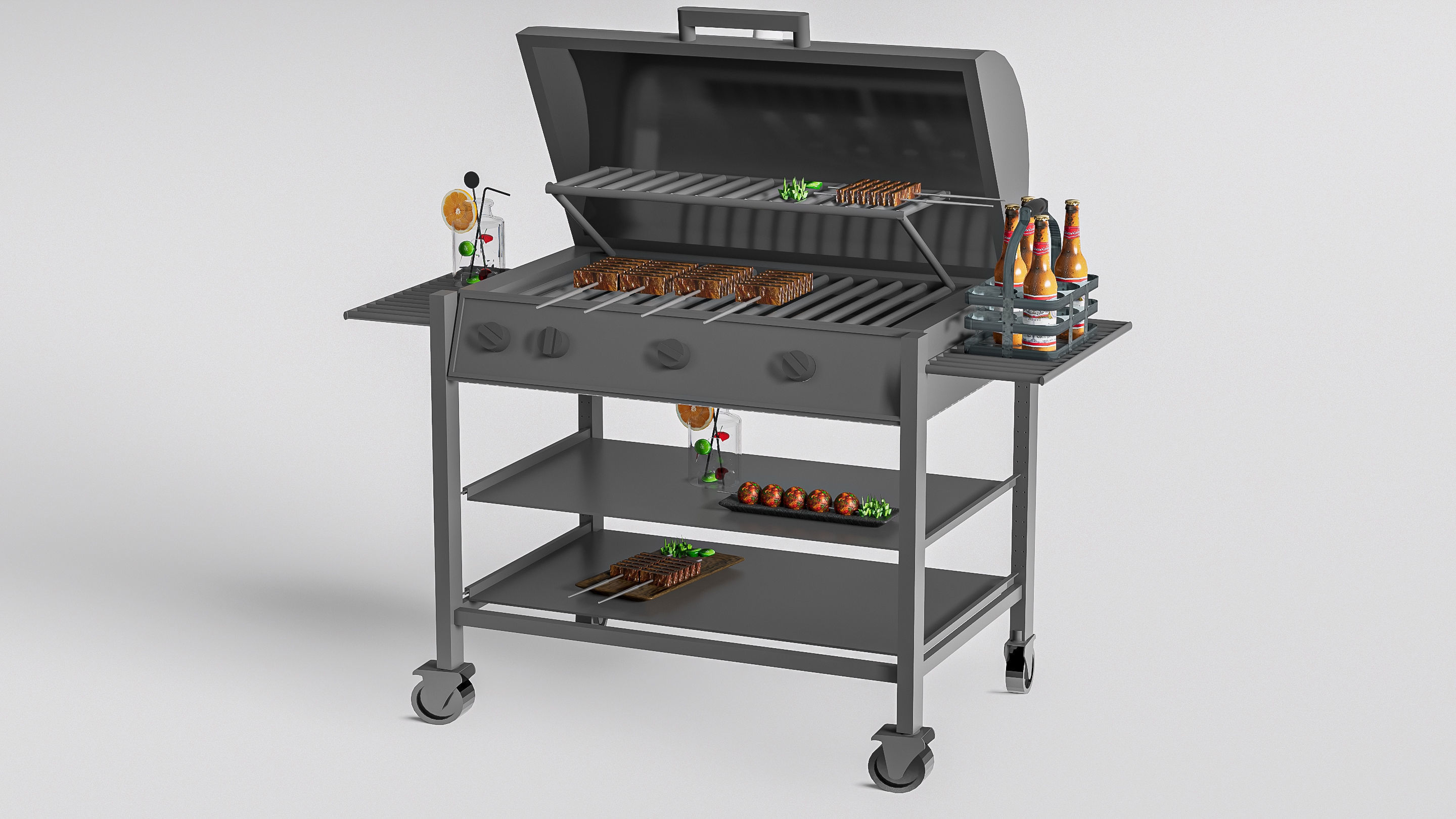 Barbecue grill 2 3D model_2