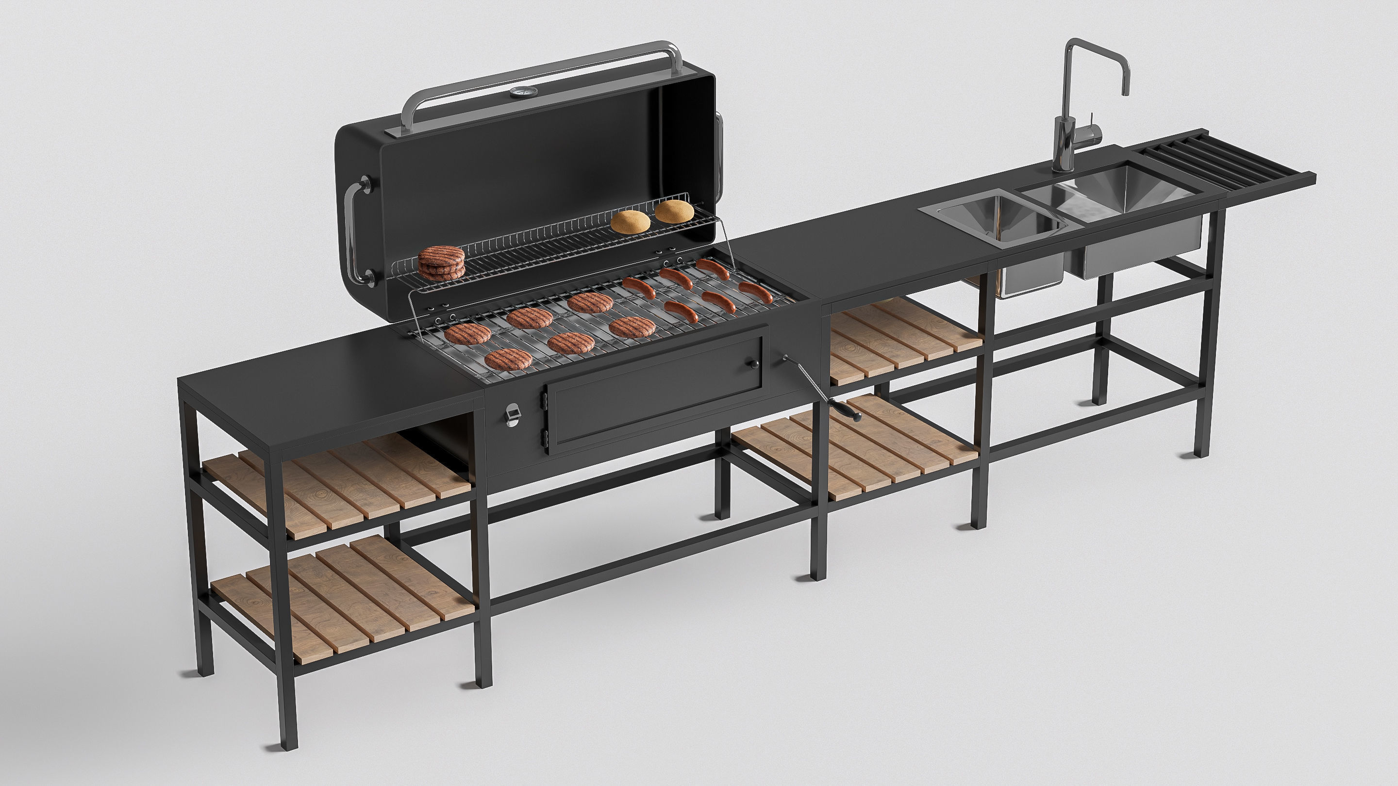 Barbecue grill 2 3D model_8