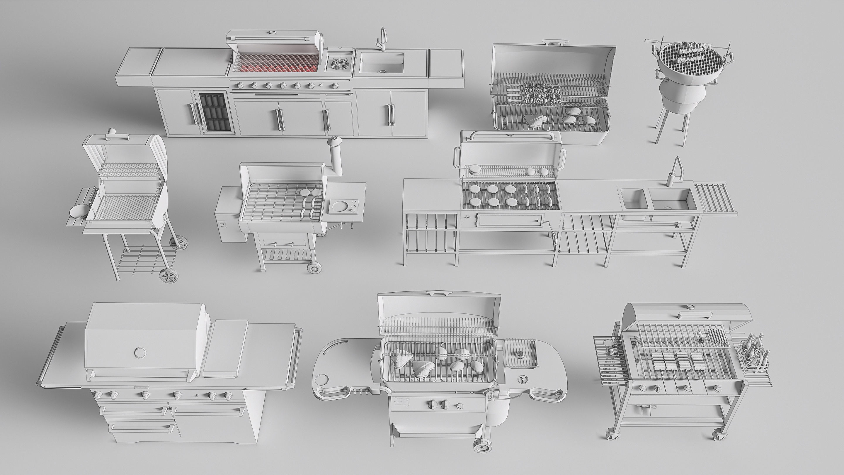 Barbecue grill 2 3D model_19