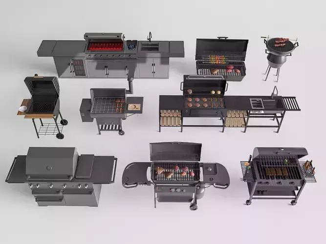 Barbecue grill 2 3D model