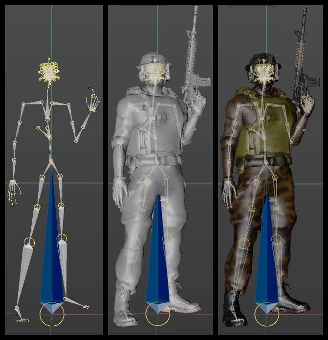 African American Military Mercenary Soldier  3D model_9