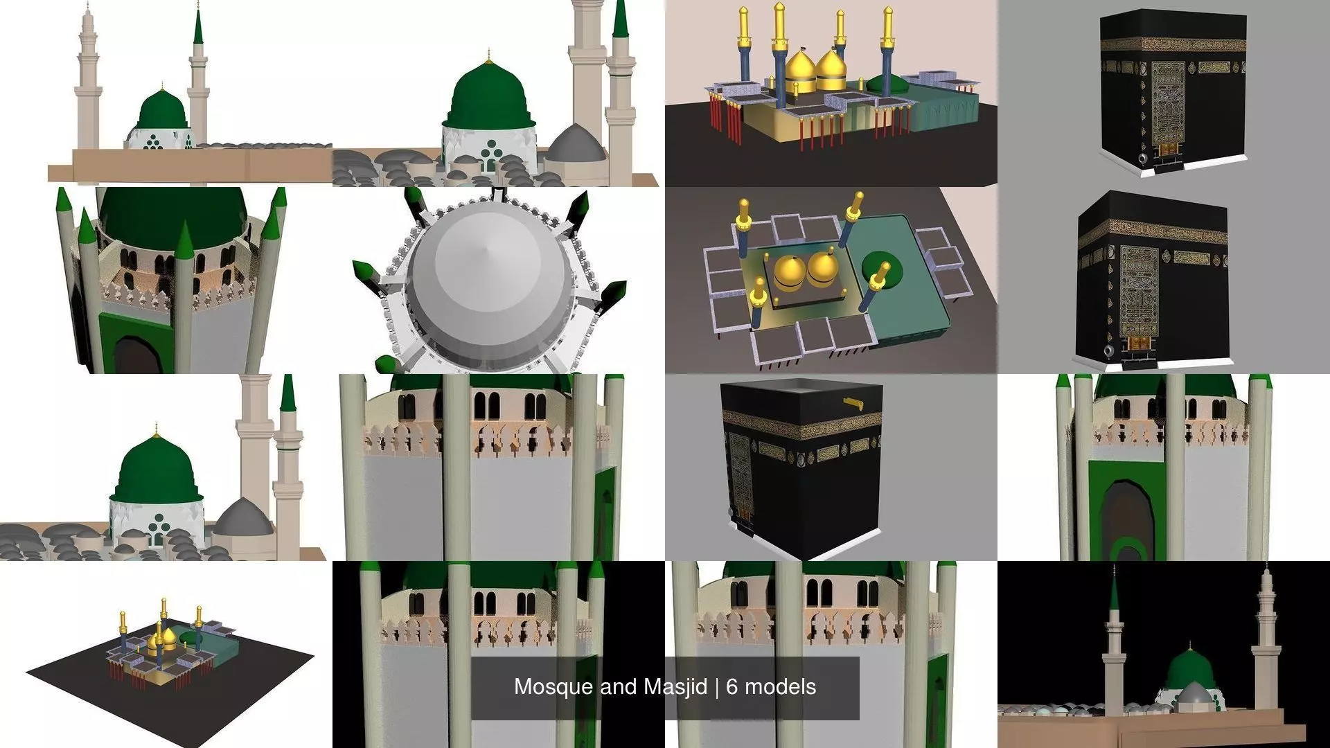 Mosque and Masjid 3D Model Collection_1