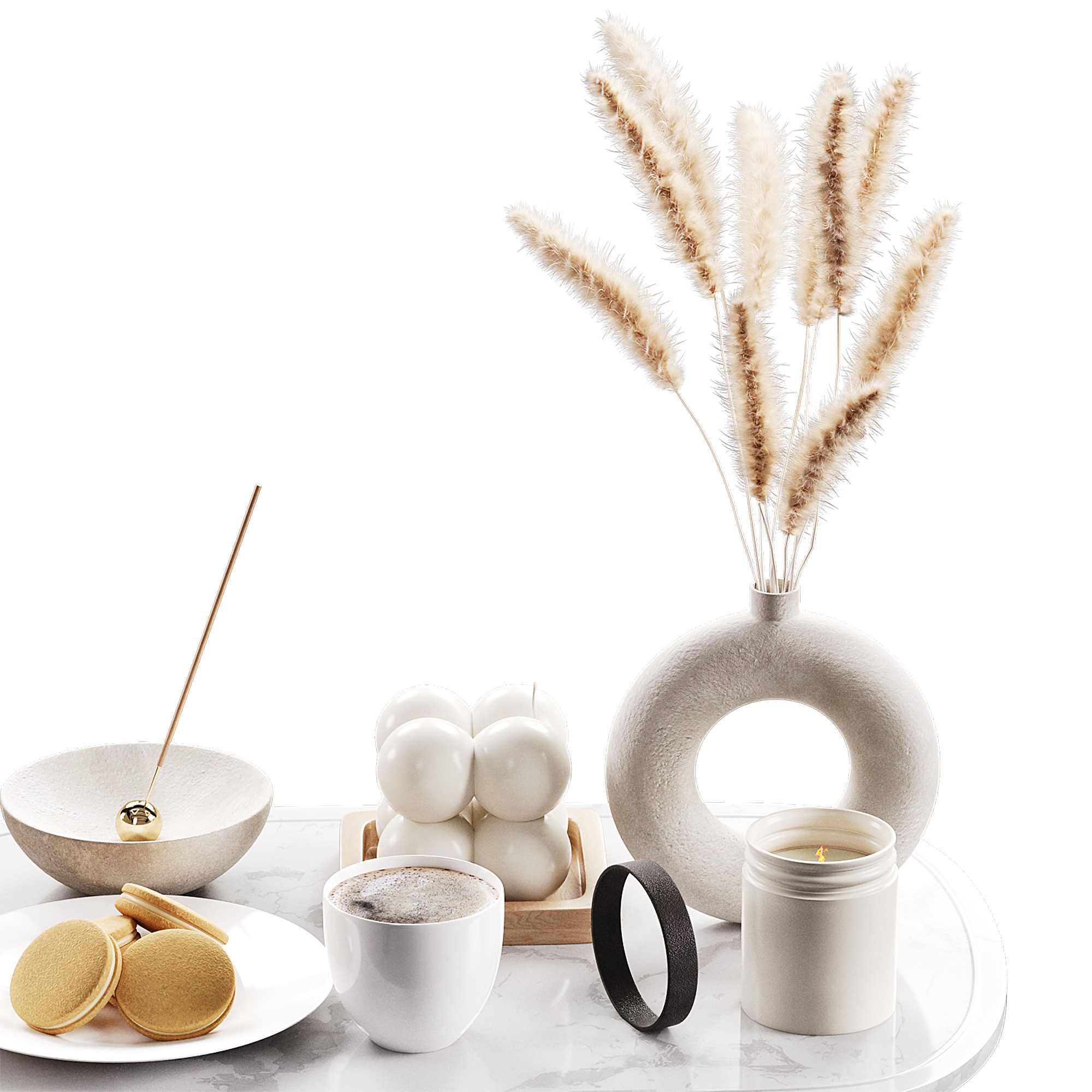 Decorative set 009 Low-poly 3D model_2